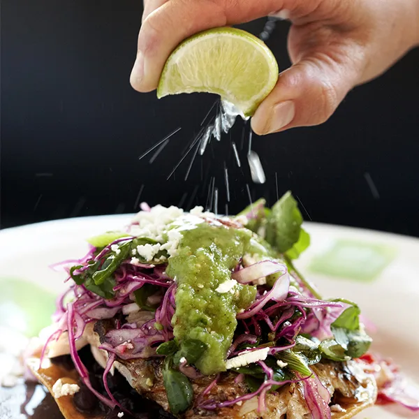 Seafood tostada at Mustards Grill