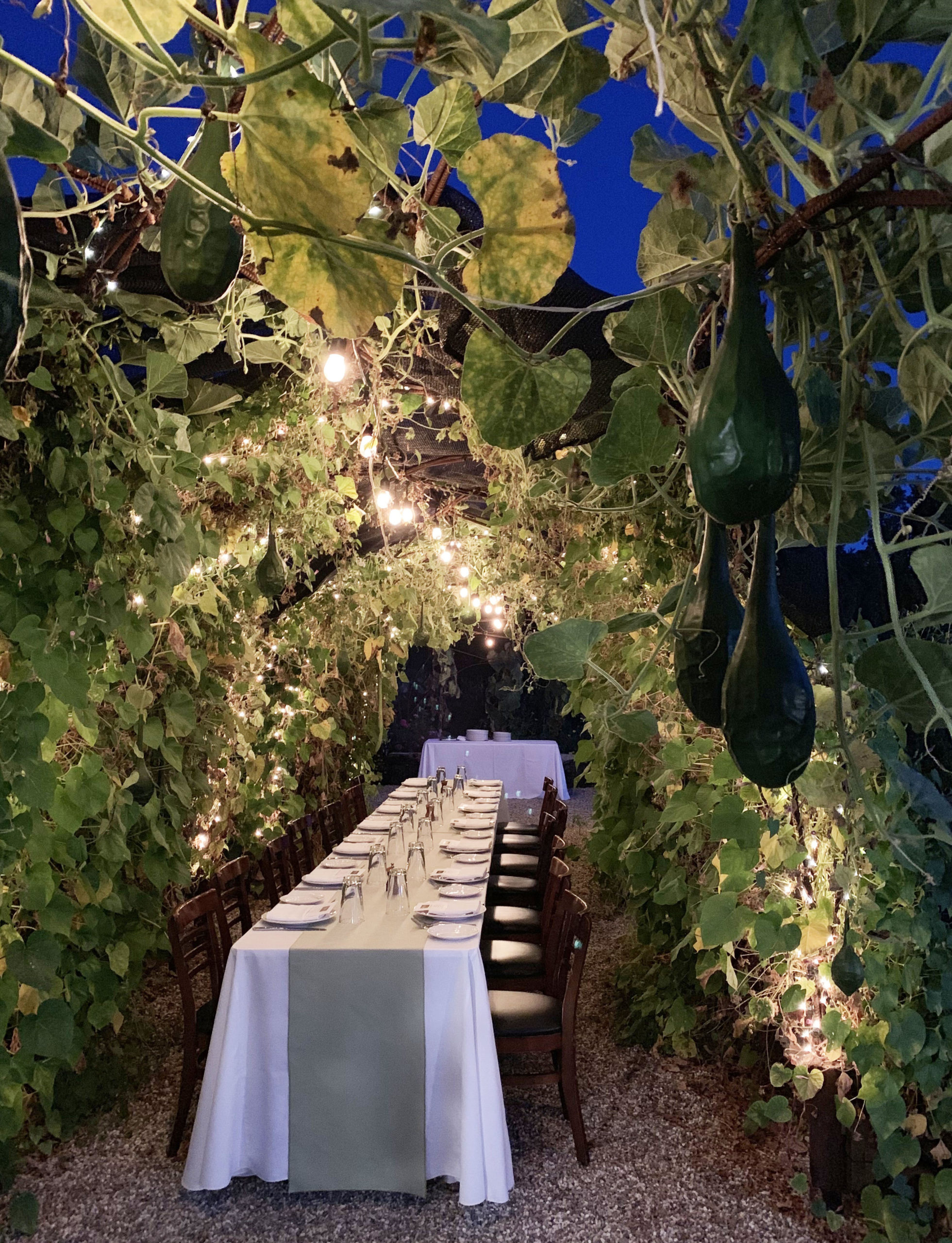 Outdoor private dining at Mustards Grill